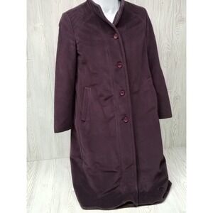 Vintage Lorendale By Bromleigh Women's LARGE Long Sleeve‎ Brown Overcoat Buttons